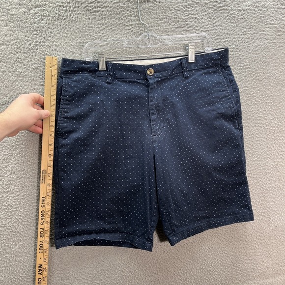 Old Navy Shorts Mens 36 Blue White Polka Dot Ultimate Slim Built In Flex Preppy - Picture 4 of 8